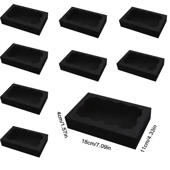 Coffret cadeau en papier kraft avec fenêtre transparente