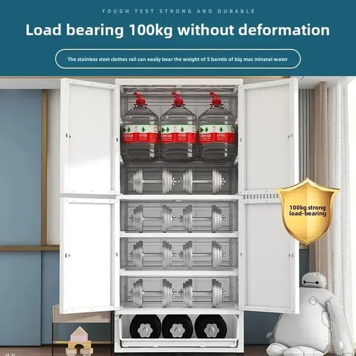 Armoire pour bébé, armoire de rangement pour enfants, armoire de rangement pour vêtements extra-large, élargie et épaissie, armoire en plastique pour la maison, 70 cm de large