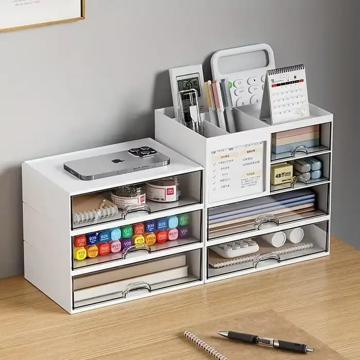 Boîte de rangement de bureau combinée avec tiroirs