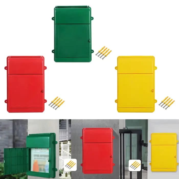 Boîte aux lettres murale suspendue, organisateur de doations multifonctionnel 34.5x26x7cm, léger pour les hôtels et les entreprises