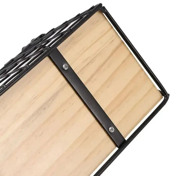 Mlan – support d'étagère murale en bois et fer pour femme de ménage