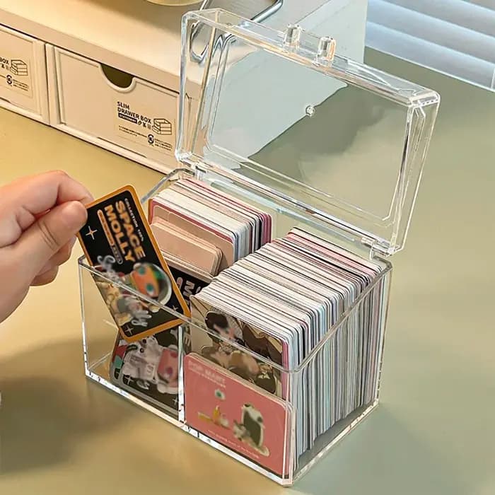 Boîte de rangement de cartes en acrylique multifonctionnelle