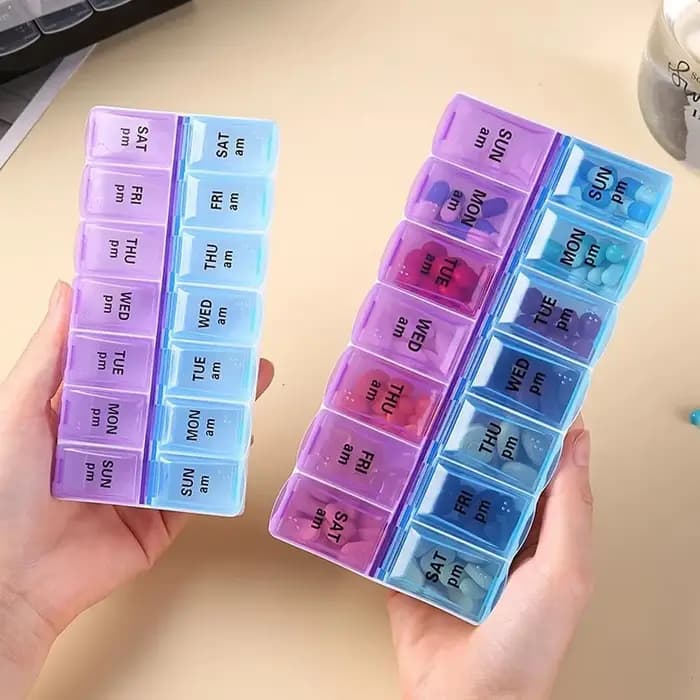 Boîte à médicaments pratique portable de 14 jours