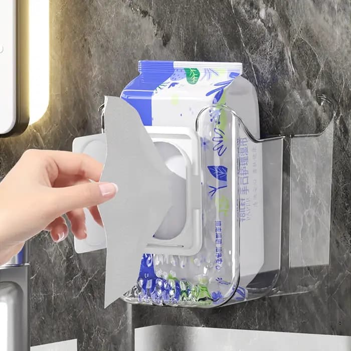Boîte porte-papier hygiénique sans poinçon