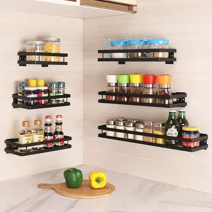 Étagère de rangement murale pour pots à épices