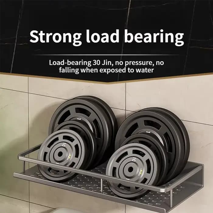 Support de rangement de toilettes amélioré de 60CM de largeur/étagères de shampoing de salle de bains