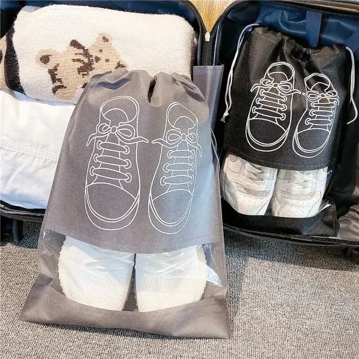 5/10pcs Chaussures Sac De Rangement Placard Organisateur Non Tissé Voyage Portable Sac Étanche Poche Vêtements Classé Tirer Sac Suspendu