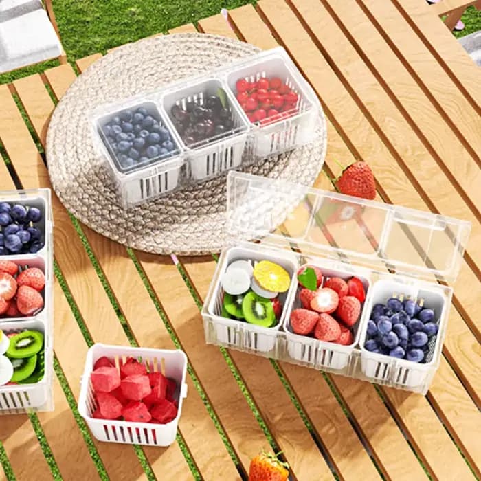 Organisateur de stockage de réfrigérateur résistant aux aliments