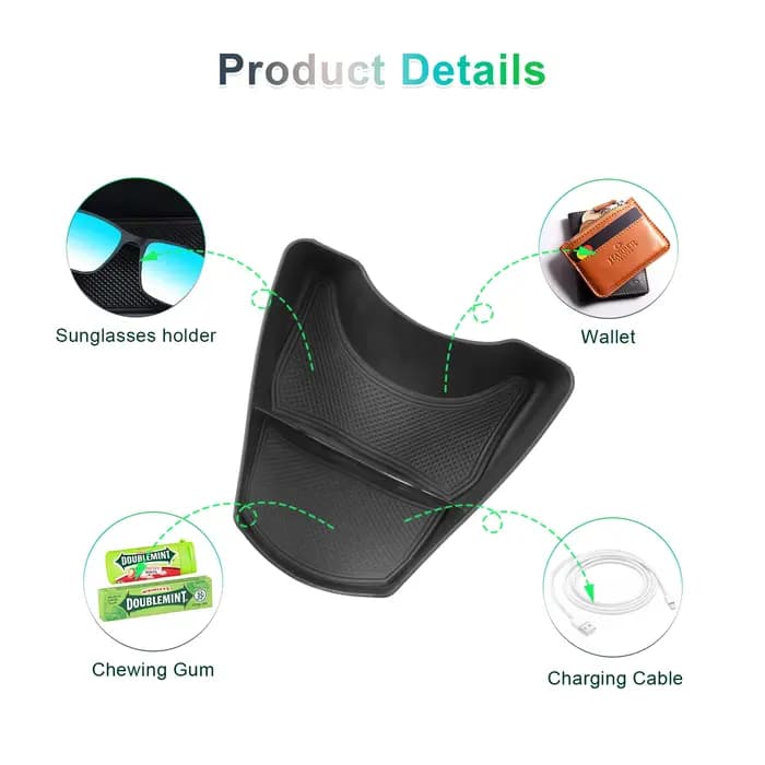 RUIYA pour Renault Twingo 3 2014-2024 Boîte de rangement pour console centrale de voiture Conteneur