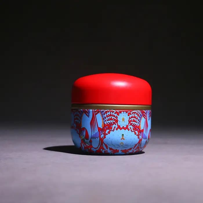 Boîte de rangement japonaise en métal pour thé et café