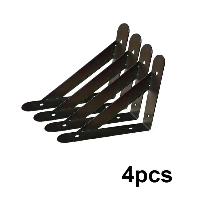 Supports d'étagère triangulaires en métal noir