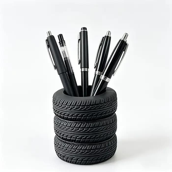 Porte-stylo en forme de carreaux, un excellent accessoire de bureau pour les passionnés d'automobile