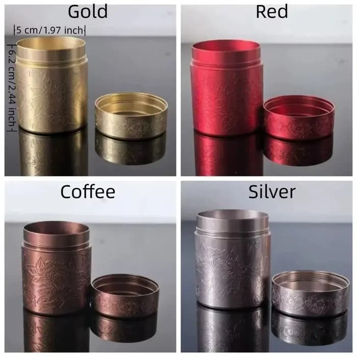 Boîte à thé portable mini épaissie en aluminium