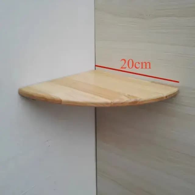 Étagère d'angle flottante en bois de chêne massif 15-30cm