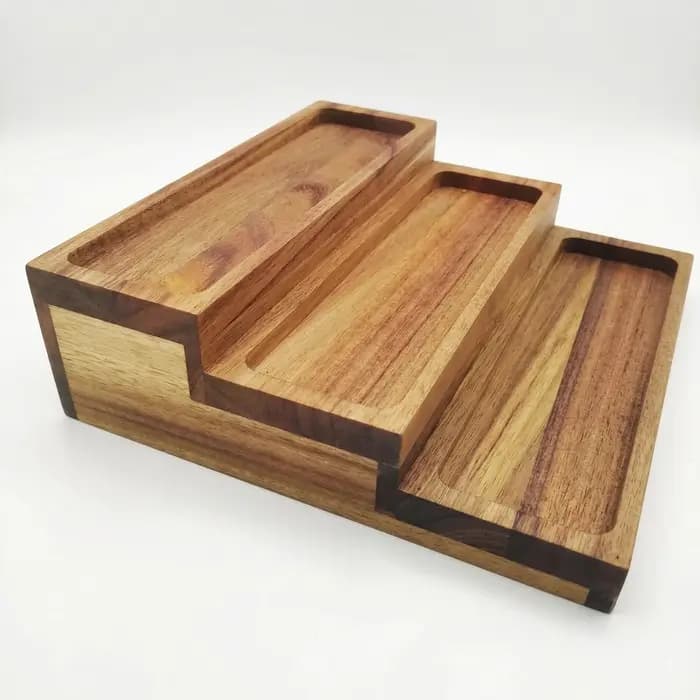 Étagère à Épices en Bois d'Acacia pour Comptoir - Plateau