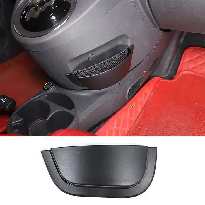 Pour Fiat 500 2011-2017 ABS noir console centrale de voiture boîte de rangement latérale boîte de té