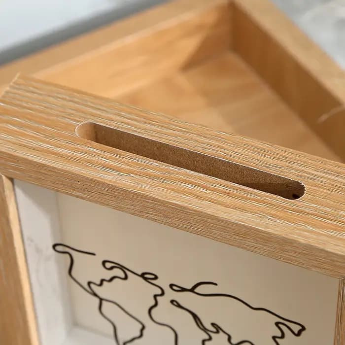 Boîte d'Ombre avec Fente pour Billets de Voyage