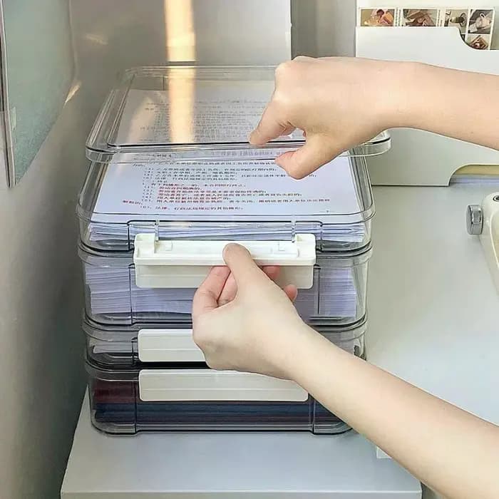 Boîte de rangement empilable en papier