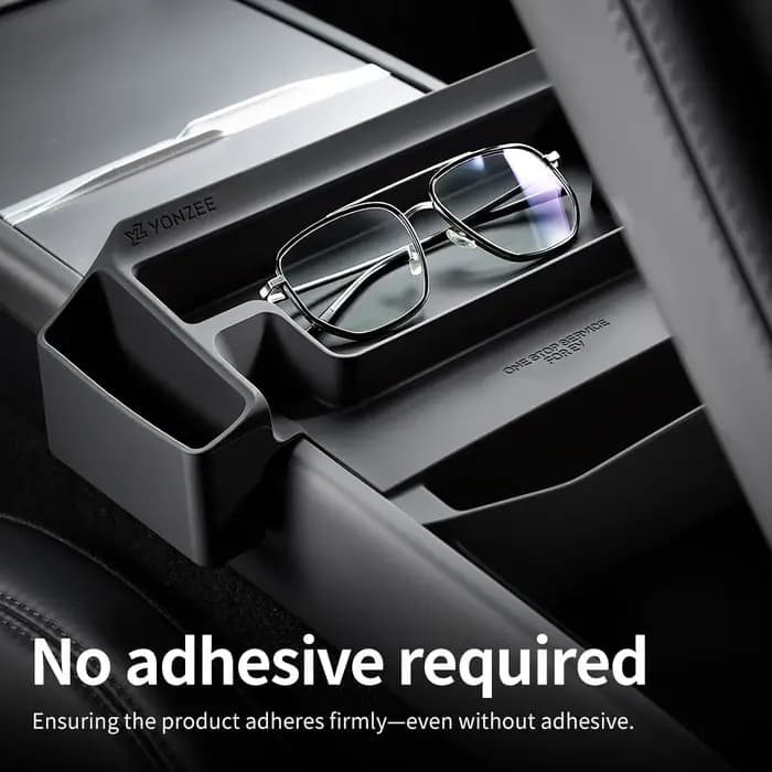 Boîte de rangement pour accoudoir de console centrale YZ avec plateau à lunettes et organisateur pour Tesla Model 3