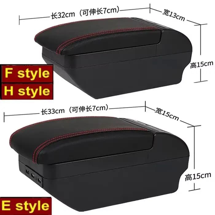 Pour Ford Fiesta 2009-2017, boîte d'accoudoir, boîte de rangement centrale, console centrale avec porte-gobelets 2009 2010 2011 2012 2013 2014 2015 2016