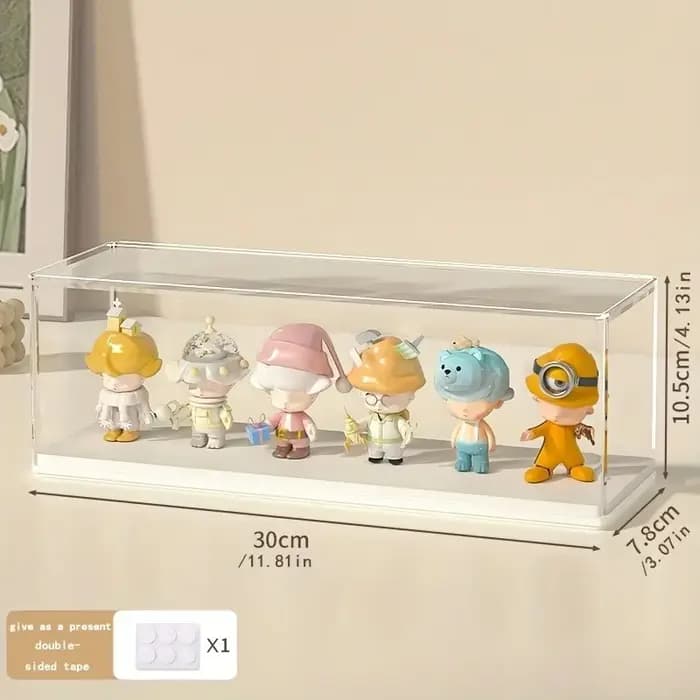 Boîte de rangement transparente pour figurines d'action, présentoir en acrylique, empilable, pour jouets et poupées