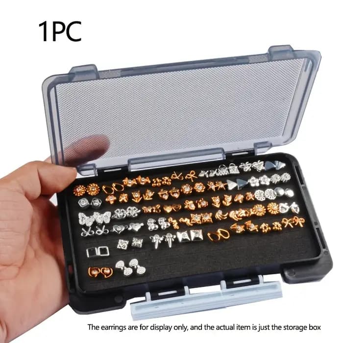 Boîte de rangement portable pour boucles d'oreilles, nouveau design, grande capacité, boîte de range