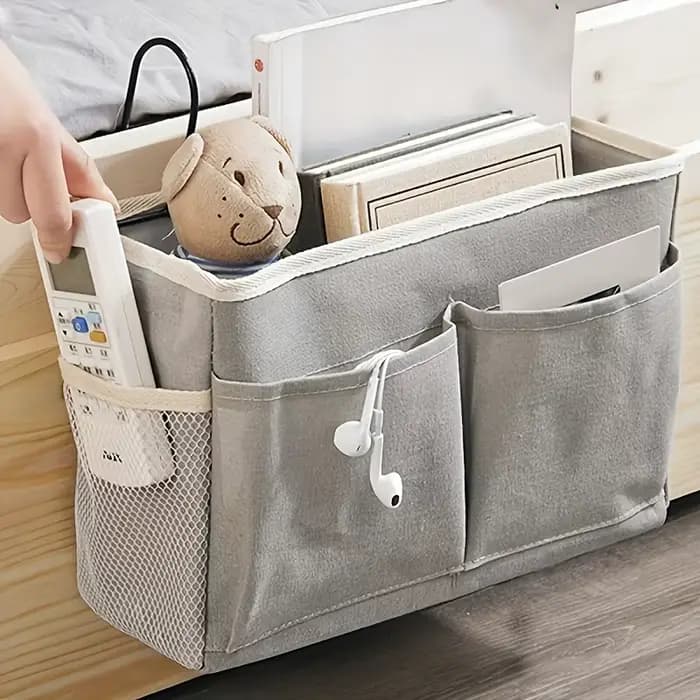 Organisateur de rangement mural en tissu multi-poches pour sous le lit