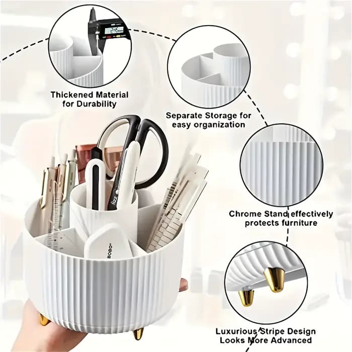 Boîte de rangement rotative pour maquillage - Conteneur