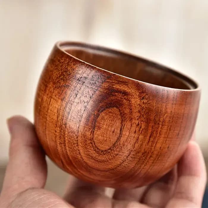 Boîte de rangement en bois avec couvercle et cuillère