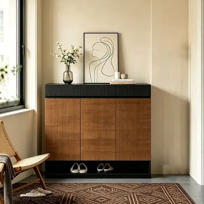 Meuble à chaussures de luxe en bois, organisateur de rangement, armoire de présentation, étagère à chaussures cachée, meuble moderne pour salon, Zapatero Salon Furniture