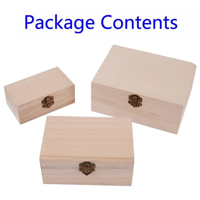Boîte de rangement en bois pour bijoux à clapet
