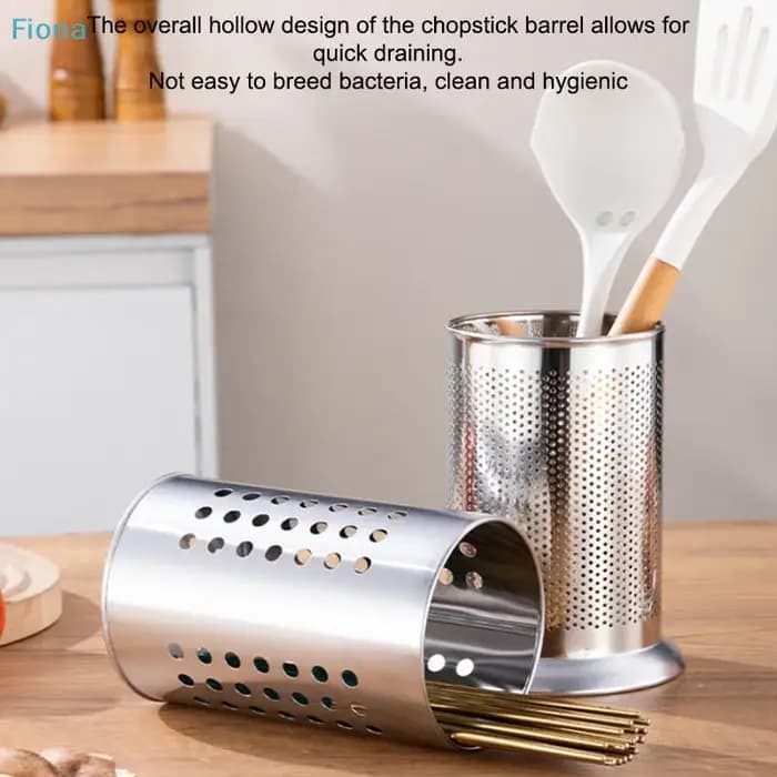✔ Support à couverts en acier inoxydable, organiseur de rangement pour baguettes, égouttoir pour cuillères, fourchettes et baguettes, panier de rangement de cuisine