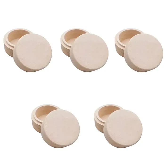 Boîtes de rangement rondes en bois pour bijoux et matiques, boîtes durables, boîte de rangement pour