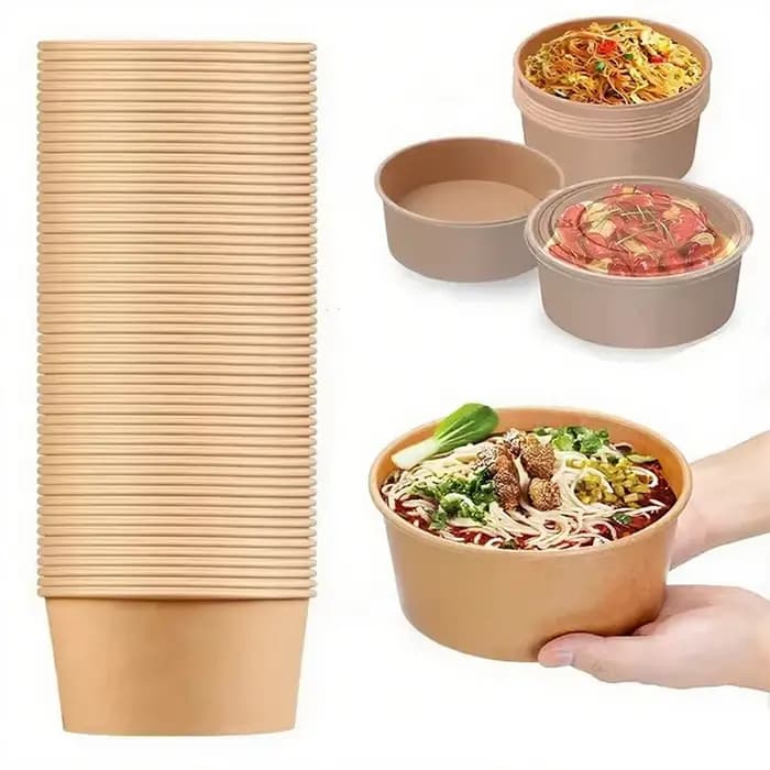 Bols ronds en papier Kraft
