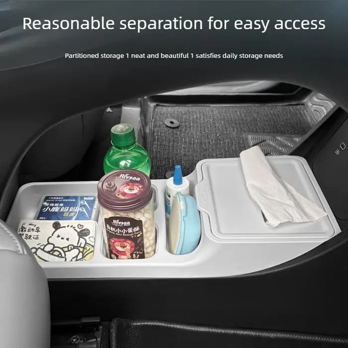Boîte de rangement double couche pour console centrale Geely EX2/Xingyuan 2025-26