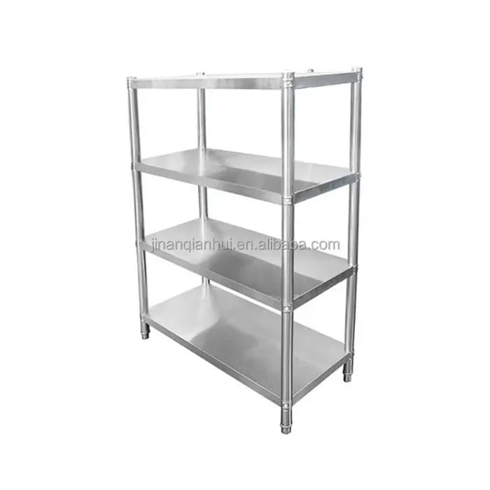 Étagères en acier inoxydable, 1800x500x1550mm SUS304, étagère de rangement à 4 niveaux, étagère en fil métallique robuste, équipement de cuisine pour chambre froide