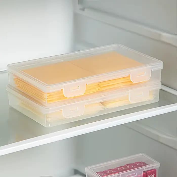Boîte de rangement de cuisine polyvalente pour tranches de fromage