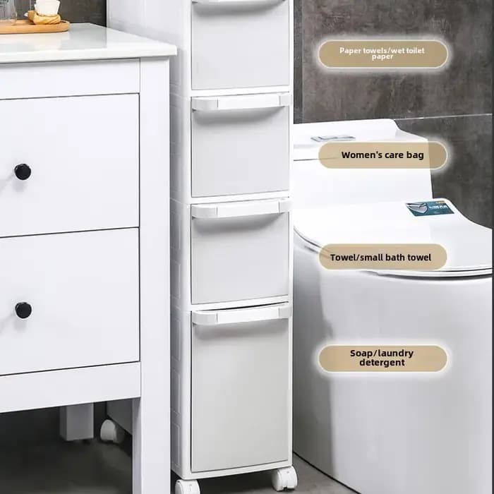 Armoire de rangement à espace étroit pour salle de bain
