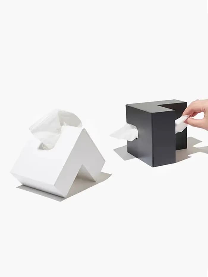 Boîte de Rangement de Mouchoirs en Forme de L à Usage Domestique
