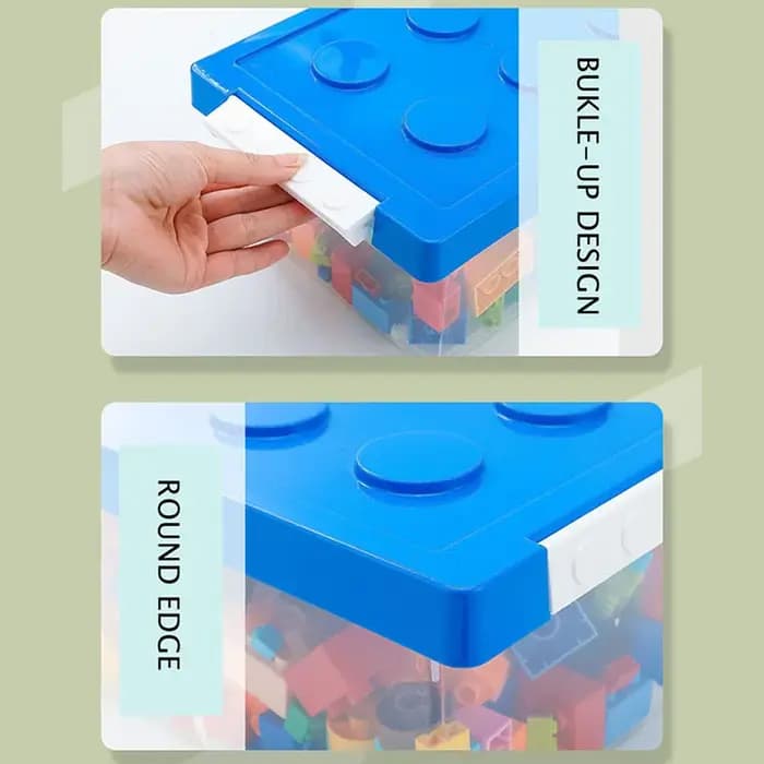 Boîte de rangement de blocs de construction pour enfants