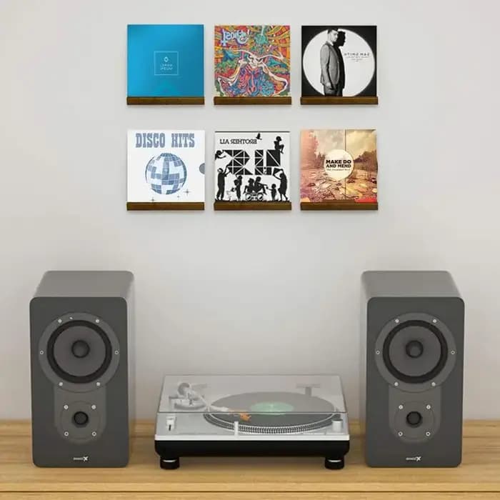 Porte-disque mural en bois et vinyle, petite étagère d'affichage