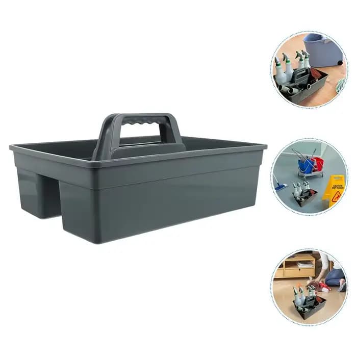 Organisateur d'outils de nettoyage, fournitures, panier, boîte à poignée, fourre-tout en plastique,