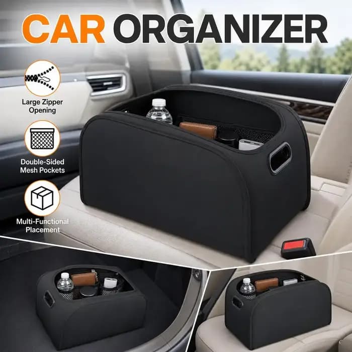 Boîte de rangement multifonctionnelle pour voiture, boîte de rangement pour copilote, boîte de range