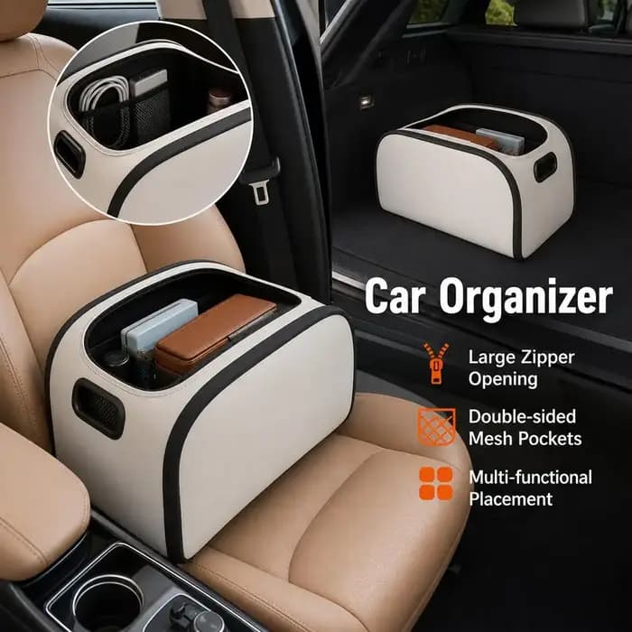 Boîte de rangement multifonctionnelle pour voiture