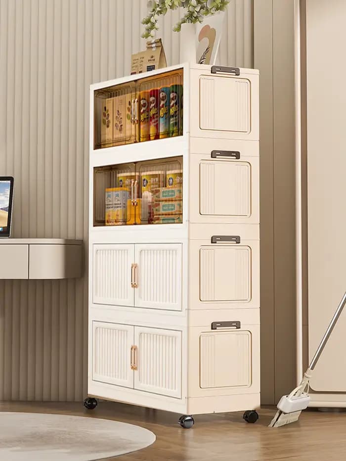 Armoire de rangement multifonctionnelle avec portes doubles