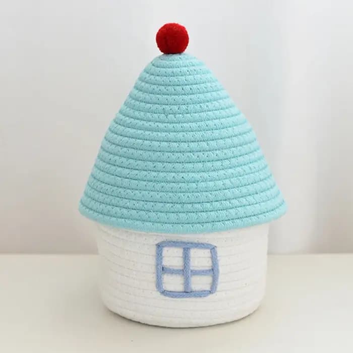 Mir de rangement tissé en fil de coton de style bohème