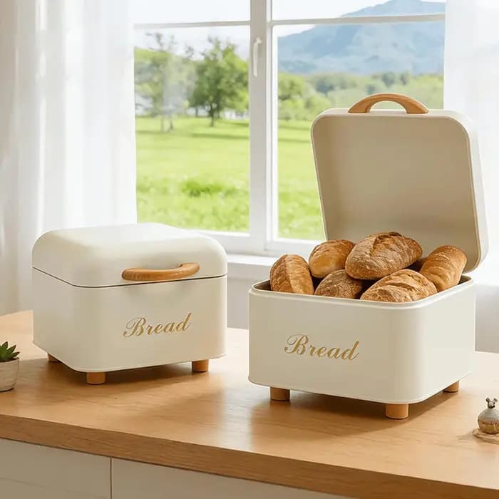 Boîte à pain robuste, petite boîte à pain pour comptoir de cuisine