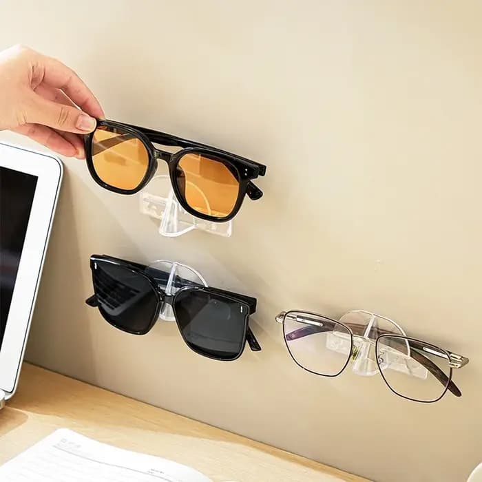 Support de rangement pour lunettes transparent mural sans perçage
