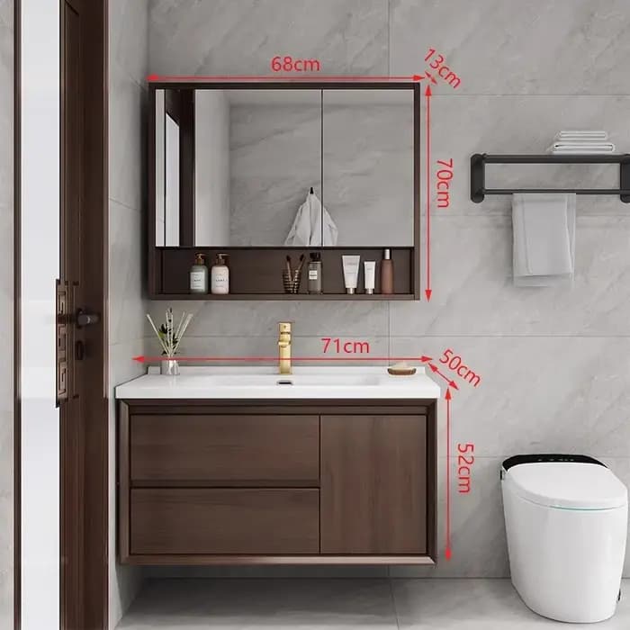 Armoire de salle de bain sur pied rétro