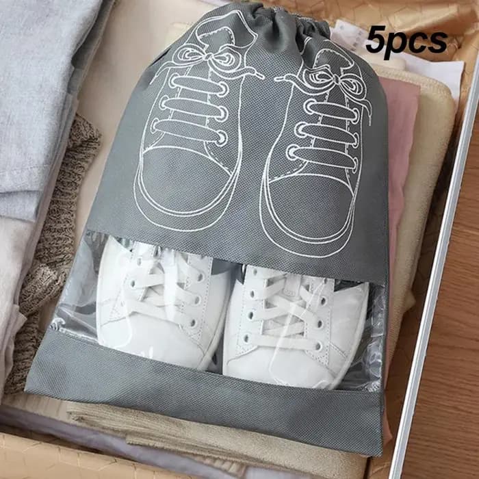 5/10pcs Chaussures Sac De Rangement Placard Organisateur Non Tissé Voyage Portable Sac Étanche Poche Vêtements Classé Tirer Sac Suspendu
